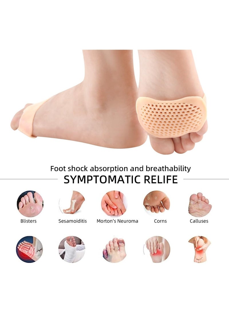 ChicAbode Metatarsal Pads 6 Pairs Ball of Foot Cushions for Women and Men,Foot Pads for Pain Relief for Shoes Pads, Bunion Forefoot Pads, Foot Cushion for Ball of Feet (Beige) - Image 3